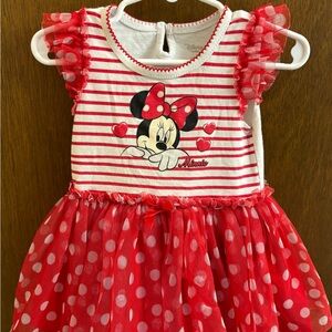 Red Minnie Mouse Dress with Polka Dots